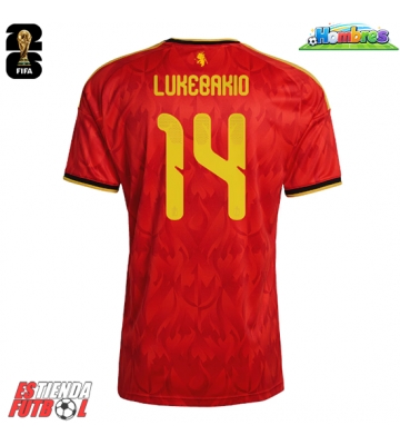 Bélgica Dodi Lukebakio #14 Primera Equipación Mundial 2026 Manga Corta Bélgica Dodi Lukebakio #14 Primera Equipación Mundial 2026 Manga Corta